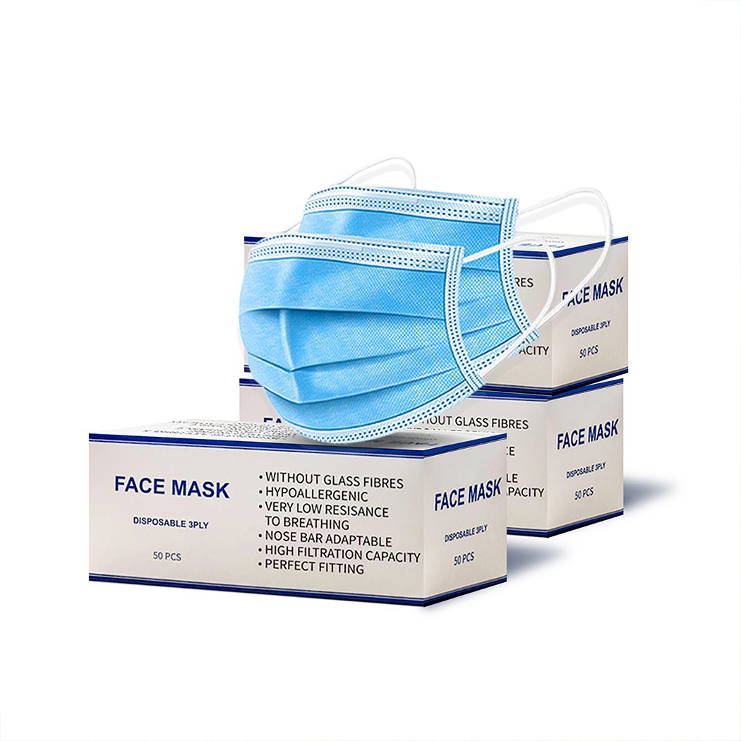 50pcs Disposable Mask Face Masks Filter Anti PM2.5 Dust Respirator 3