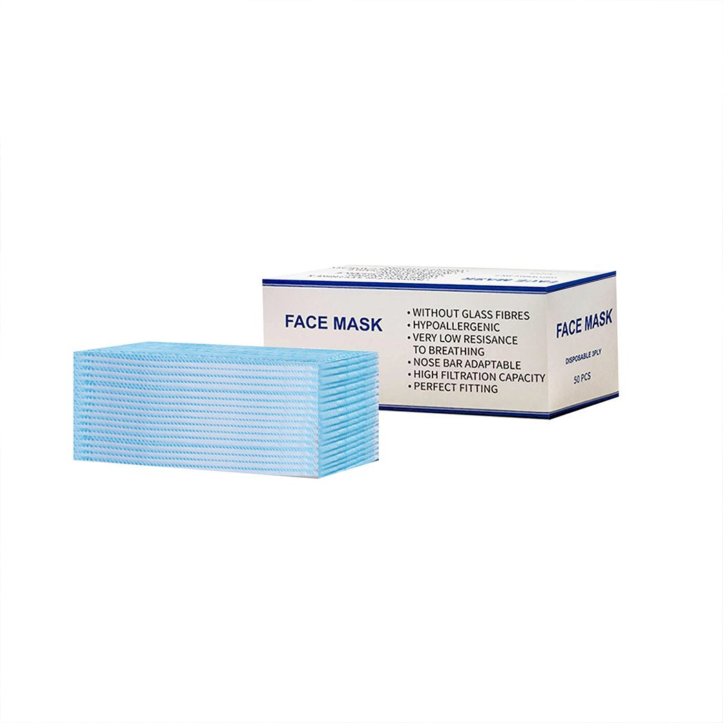 50pcs Disposable Mask Face Masks Filter Anti PM2.5 Dust Respirator 3