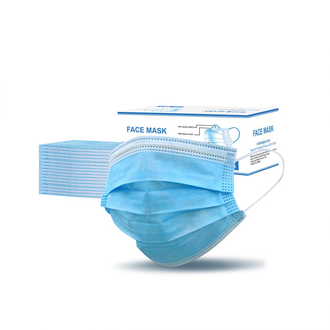 50pcs Disposable Mask Face Masks Filter Anti PM2.5 Dust Respirator 3