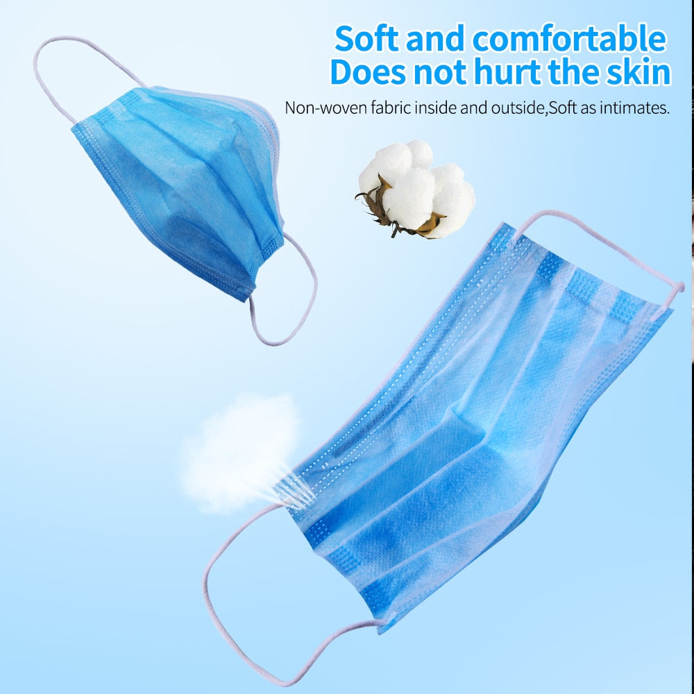 Mouth Masks 3 layer Anti Dust Disposable Mascarillas 10/50/100 Pcs Non